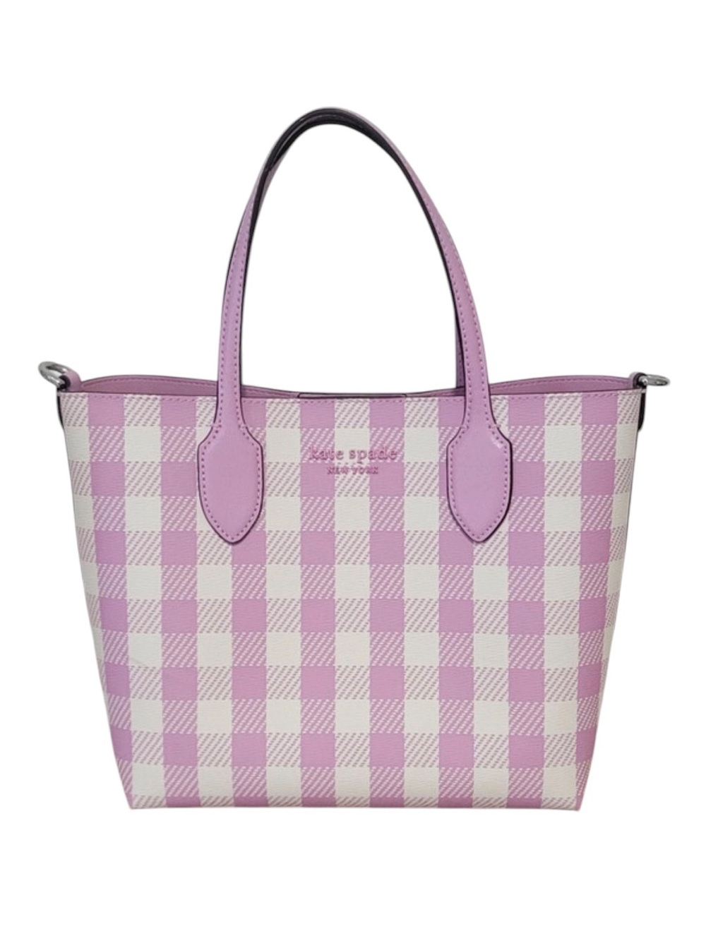 Kate Spade Bleecker Gingham Printed Medium Crossbody Tote NWOT